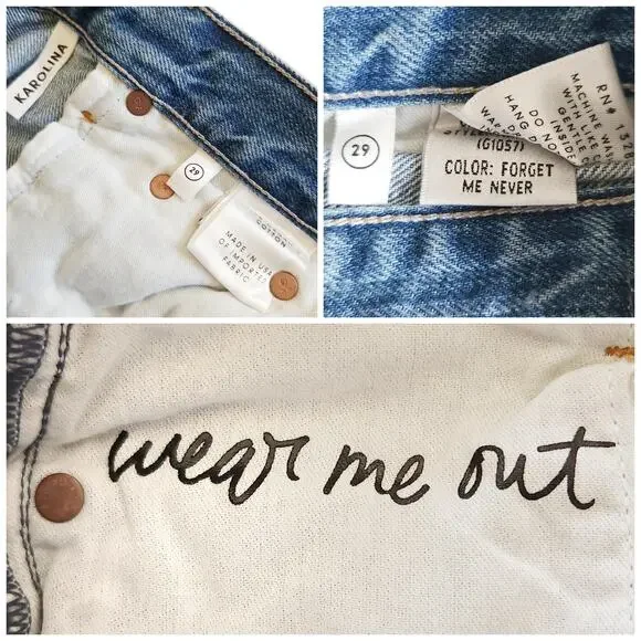 GRLFRND Karolina high rise skinny cropped jeans in Forget Me Never Size 29 NEW - Picture 7 of 8